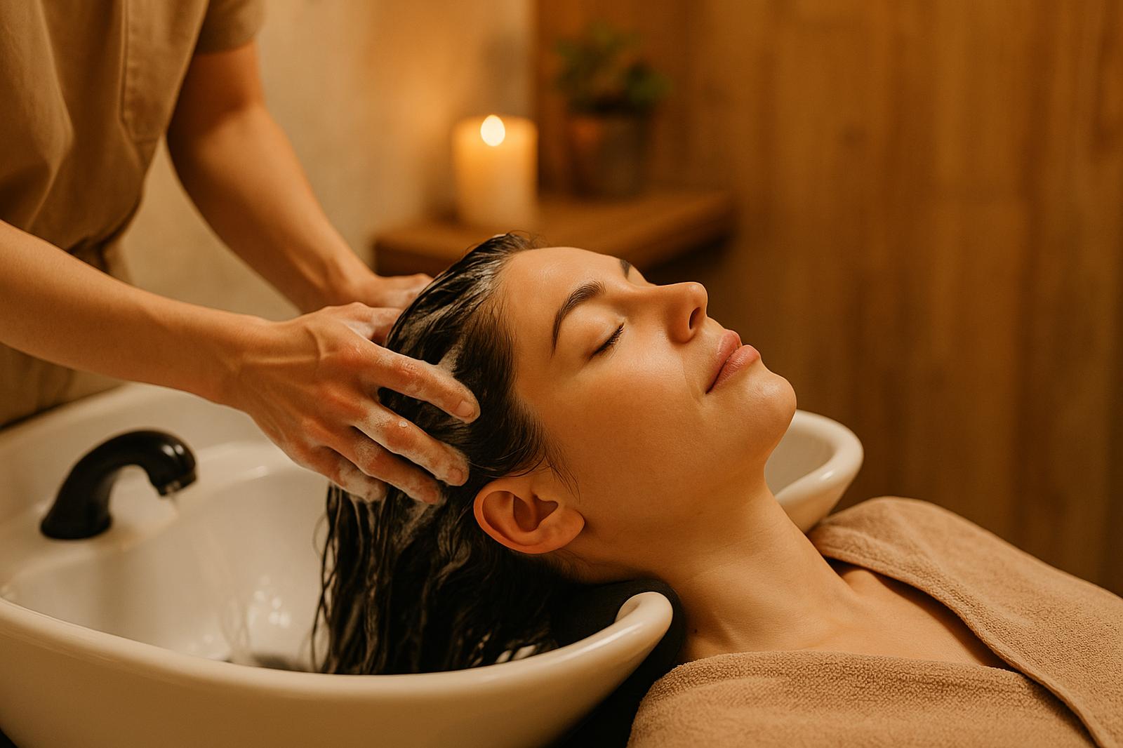 Relaxing head-spa treatment